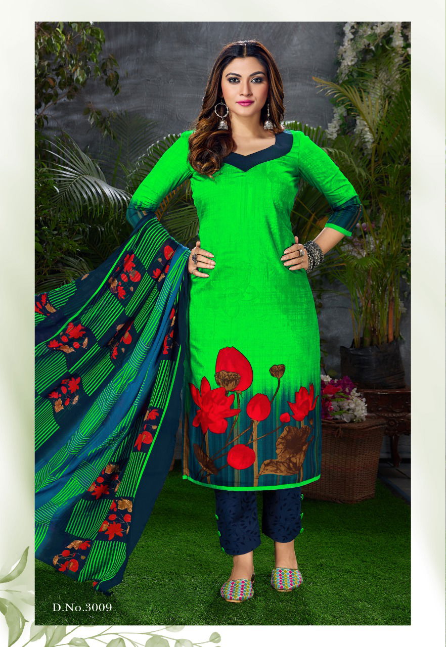 Palak Shayona 3 Latest Fancy Designer Printed Cotton Dress Material